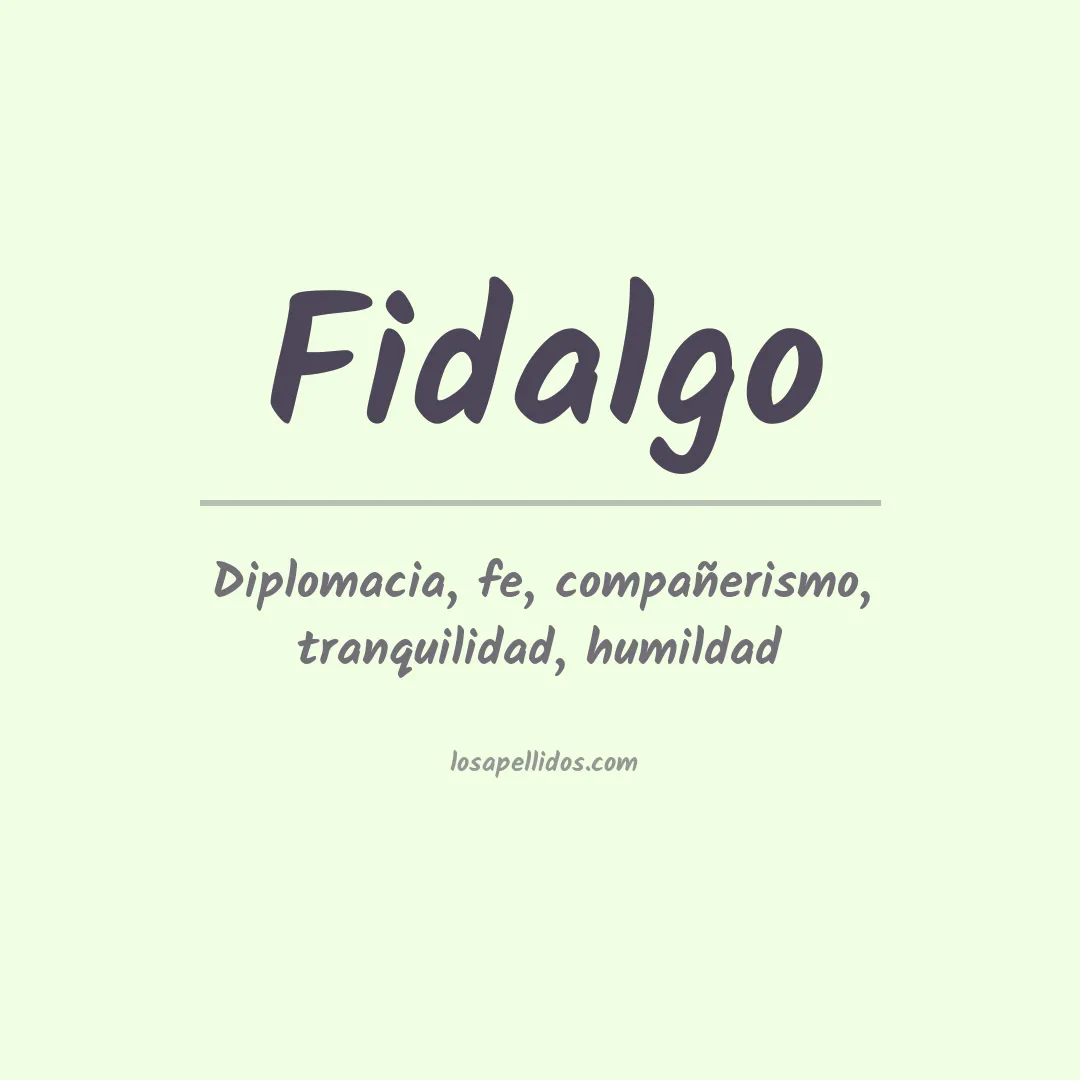 Significado del Apellido Fidalgo