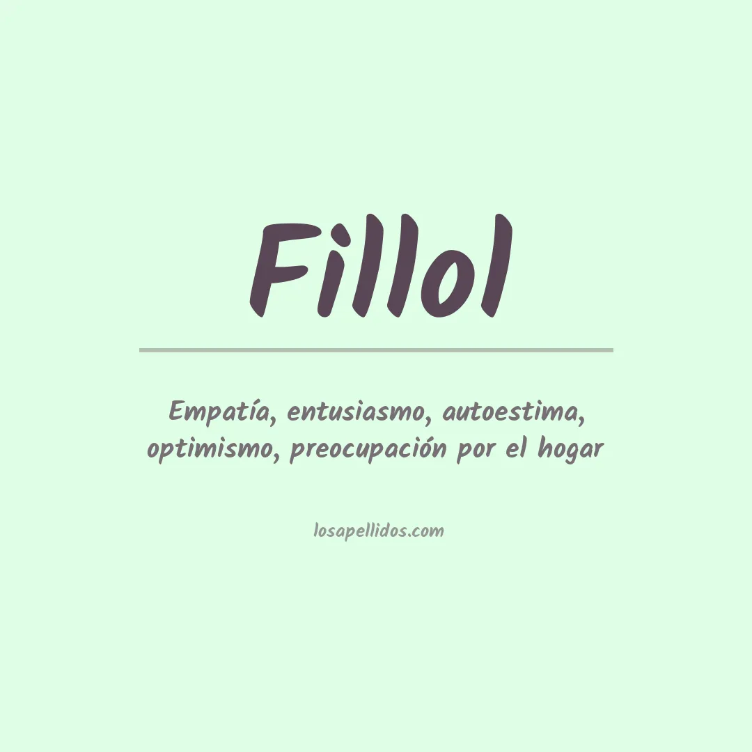 Significado del Apellido Fillol