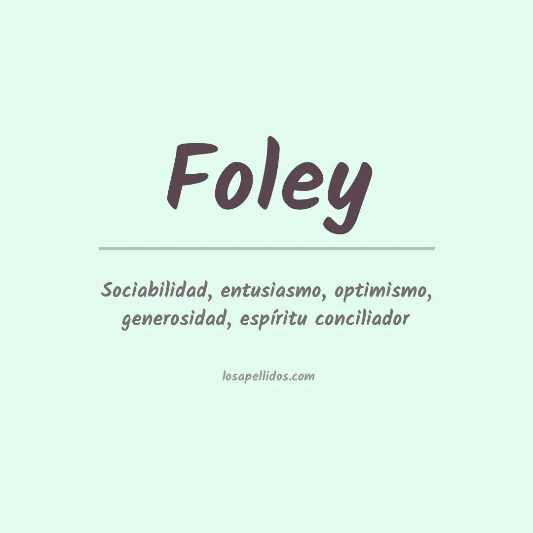 Significado del Apellido Foley