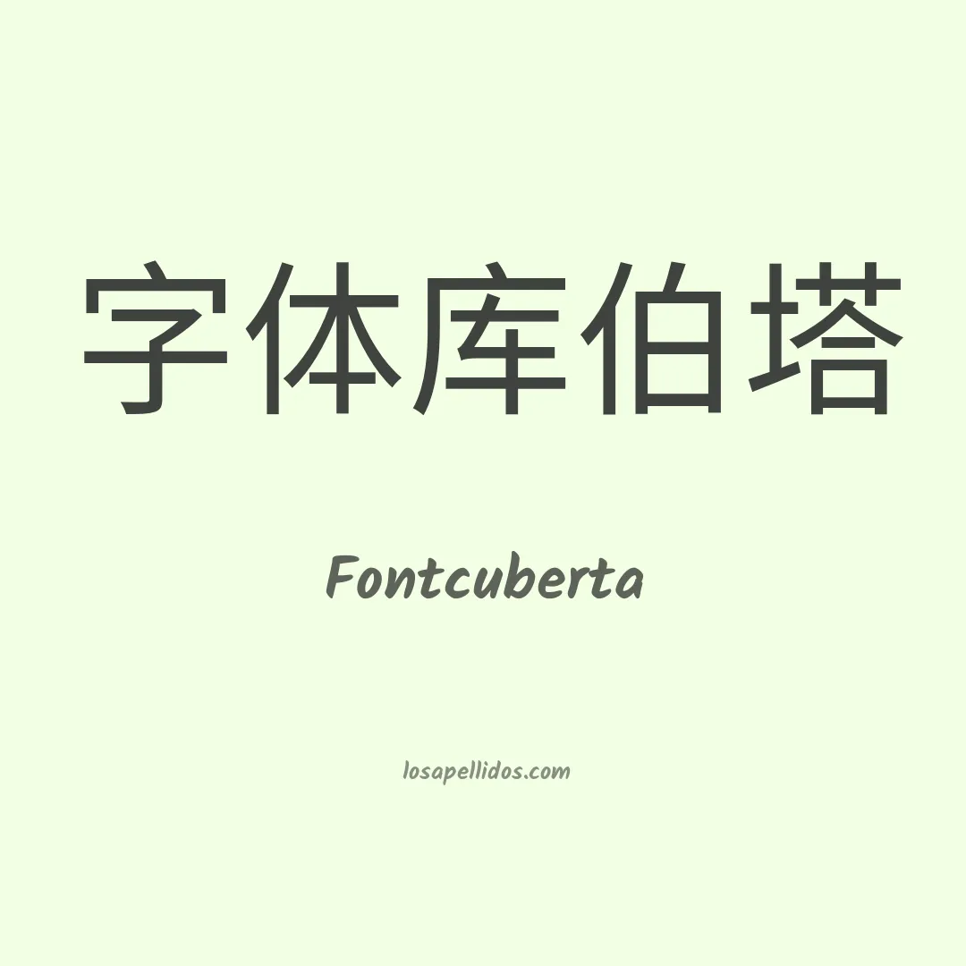 Fontcuberta en chino