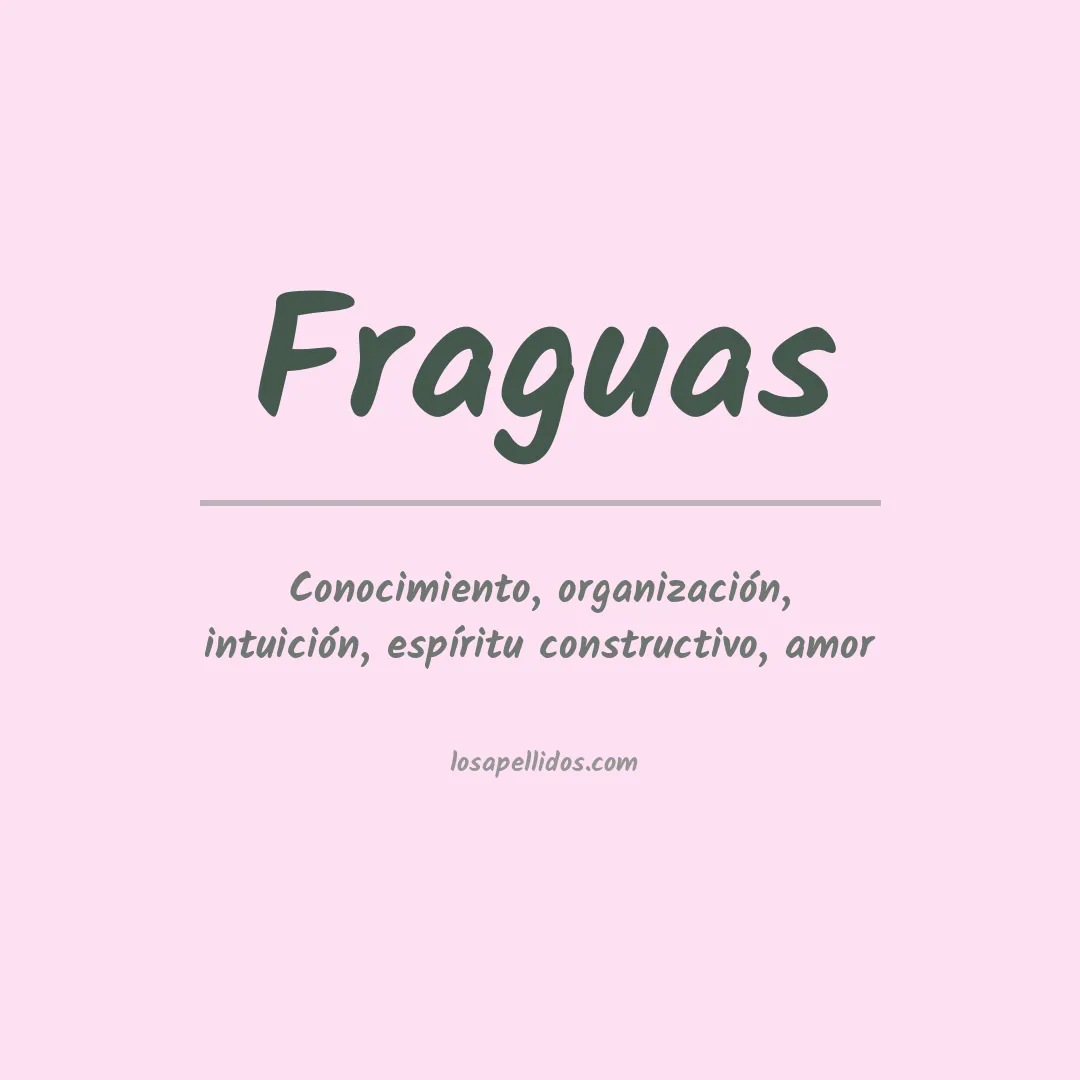 Significado del Apellido Fraguas