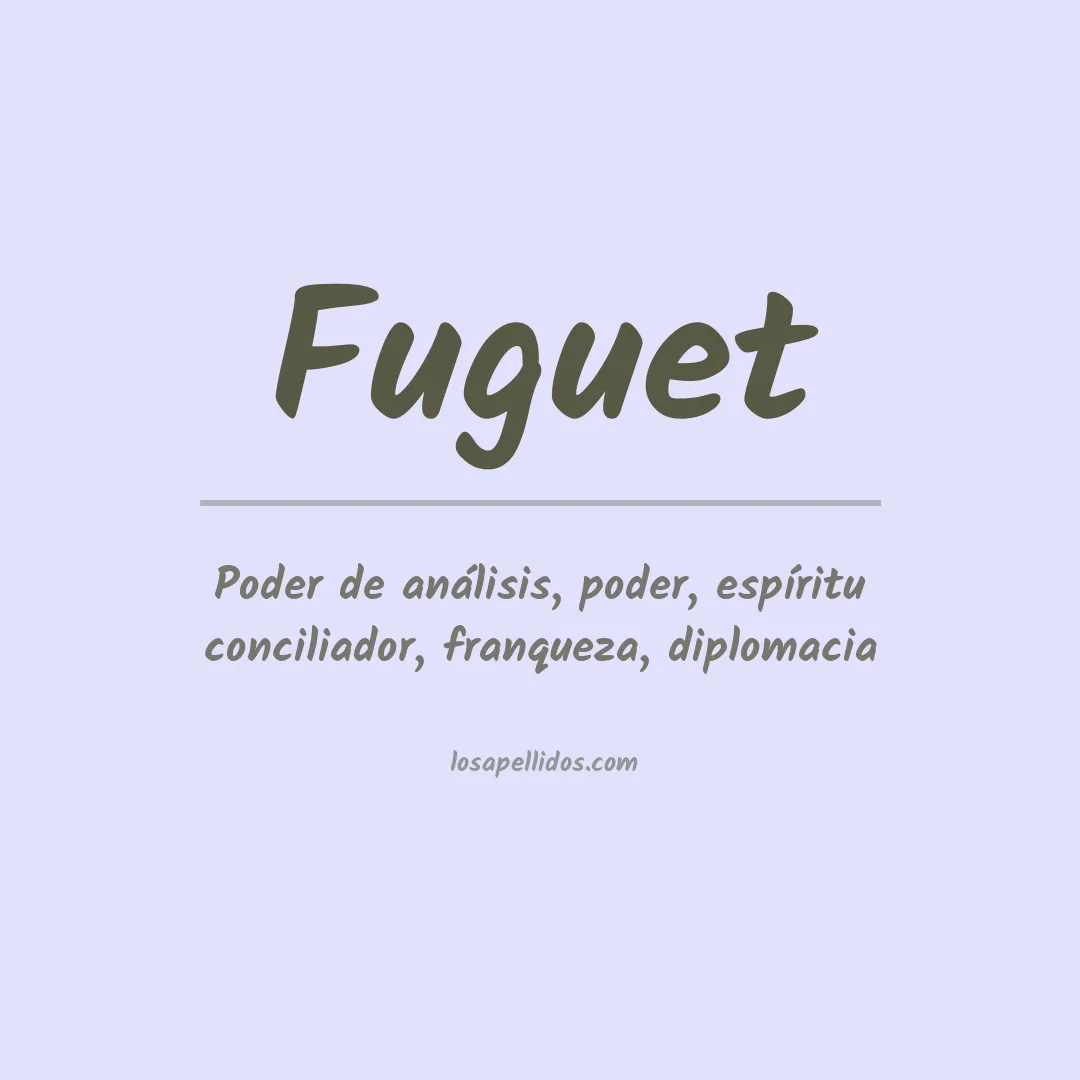 Significado del Apellido Fuguet