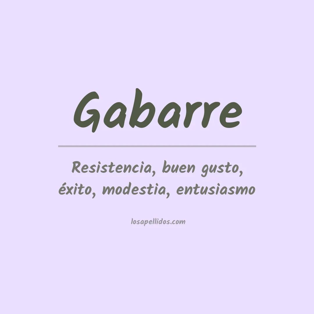 Significado del Apellido Gabarre
