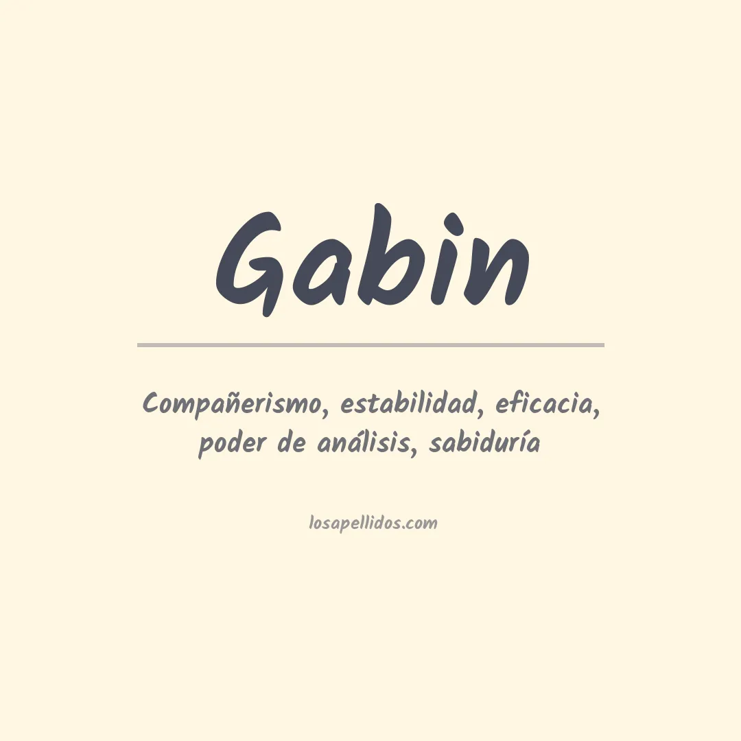 Significado del Apellido Gabin