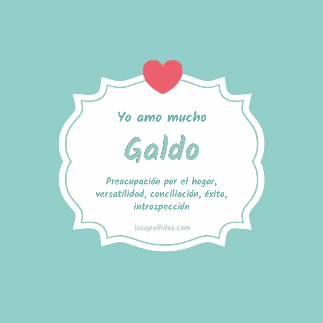 Yo amo mucho Galdo