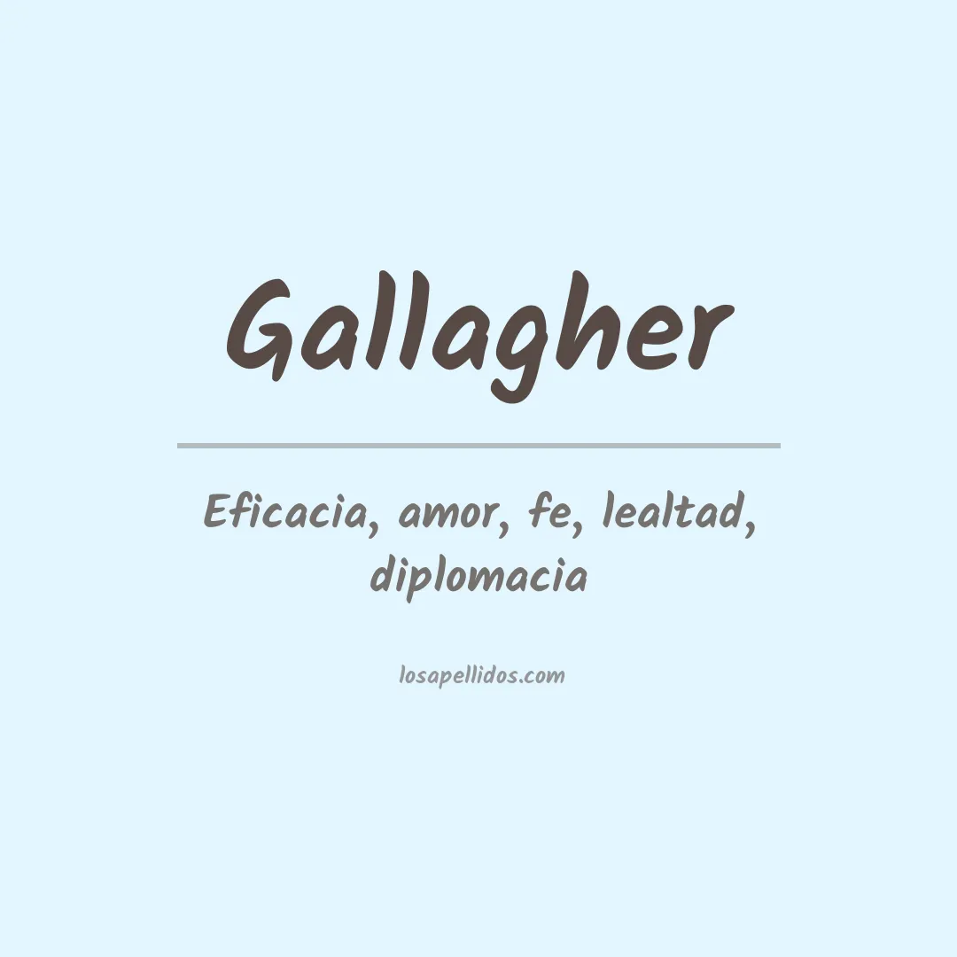 Significado del Apellido Gallagher