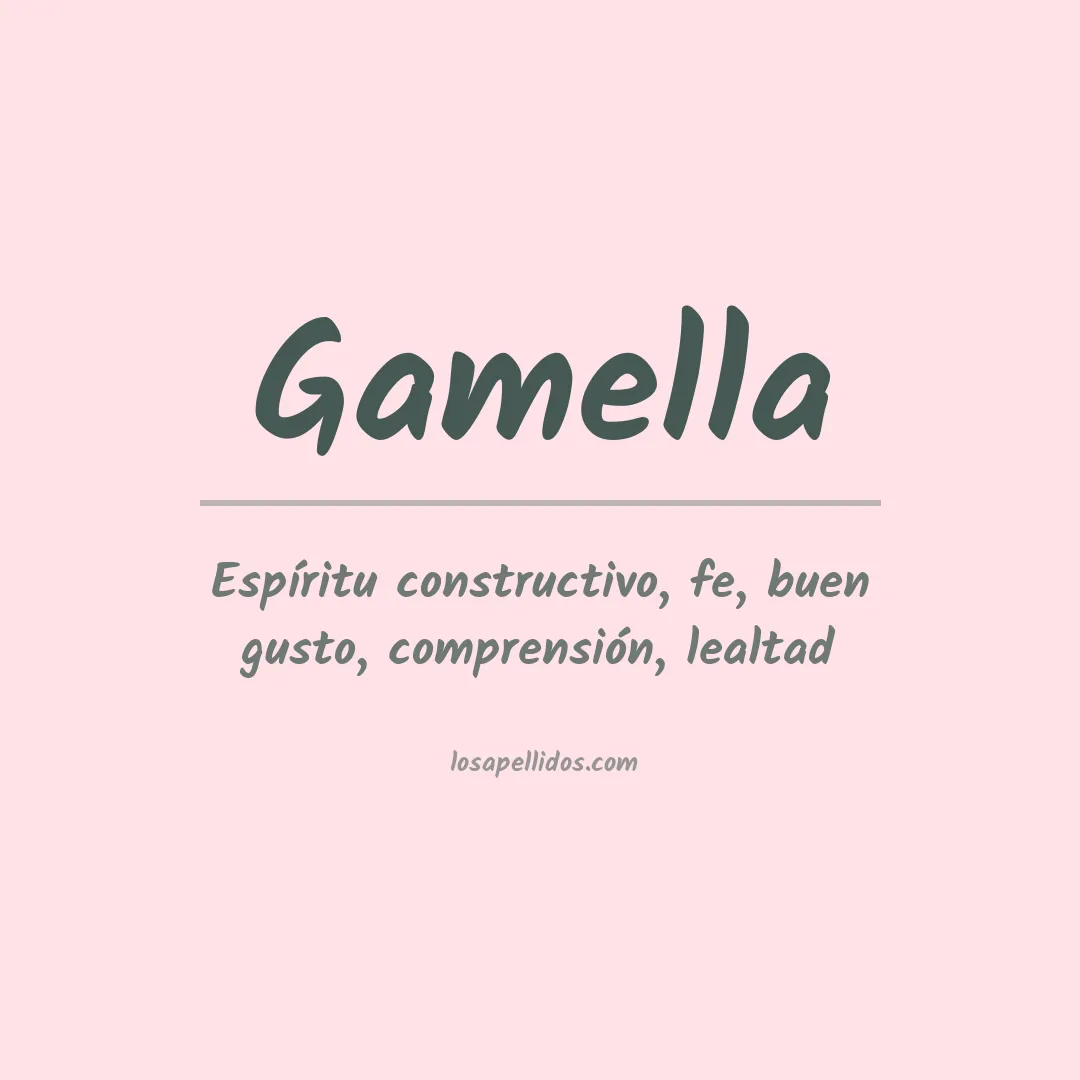 Significado del Apellido Gamella
