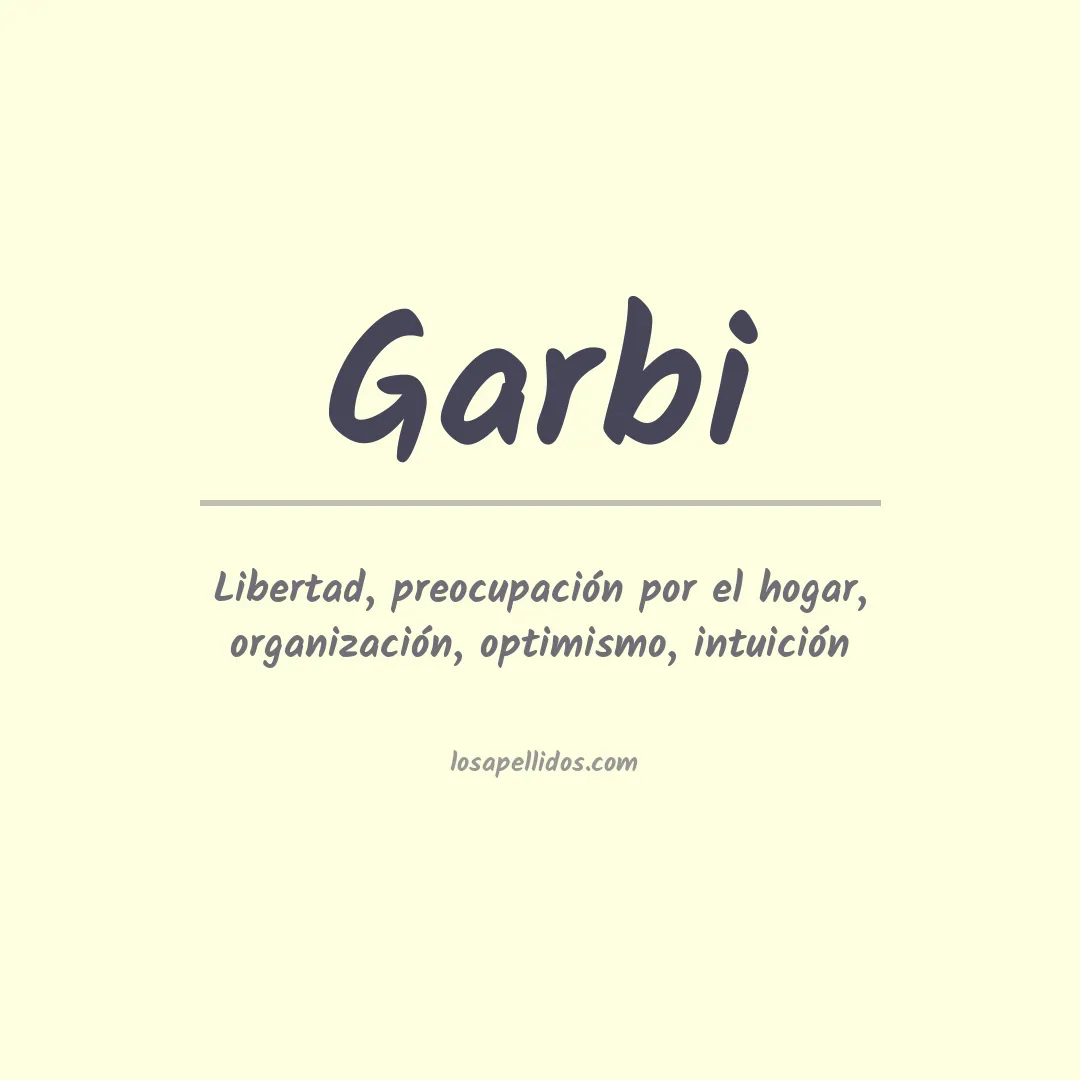 Significado del Apellido Garbi