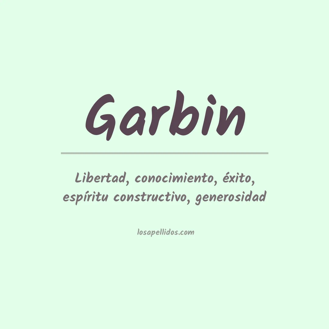 Significado del Apellido Garbin