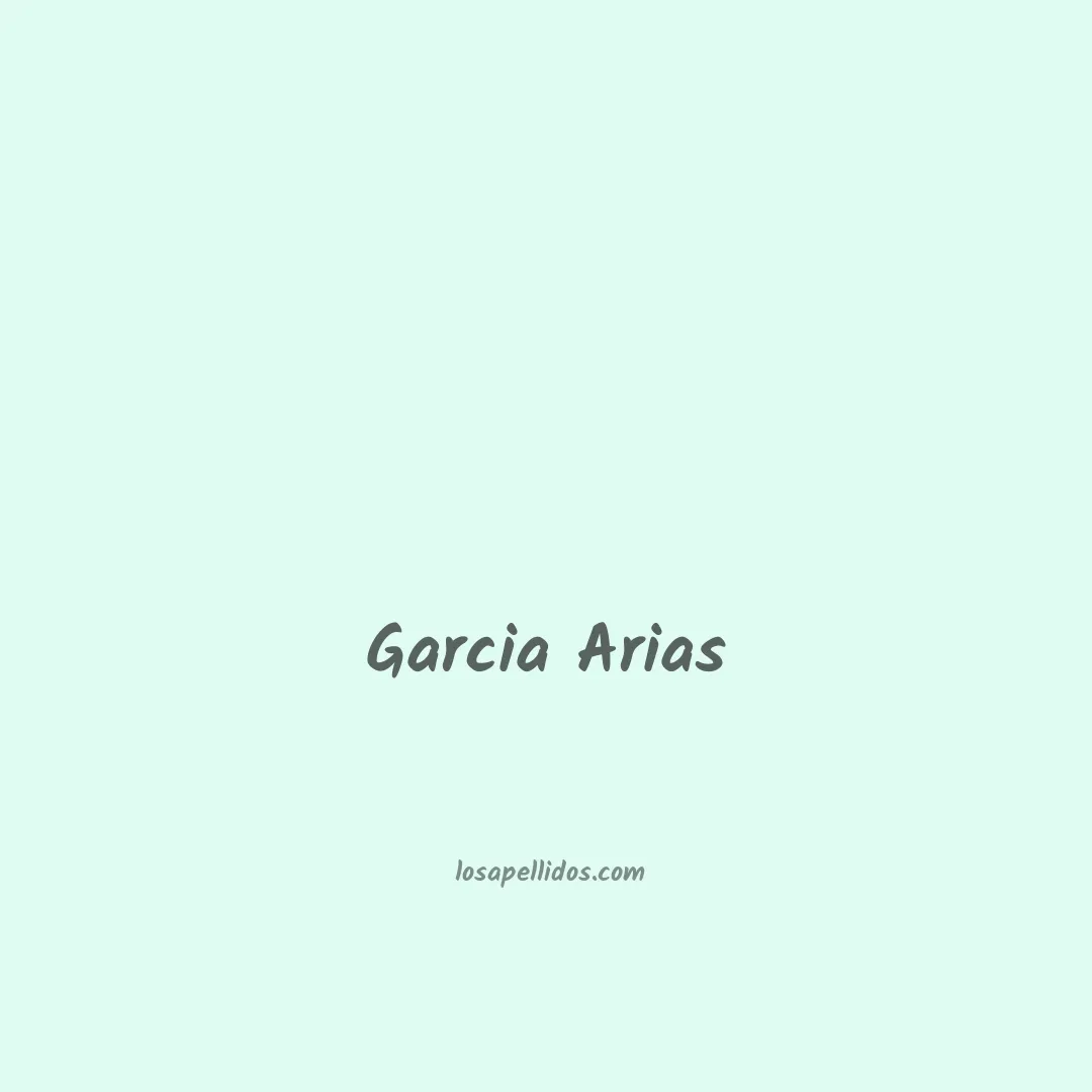 Garcia arias en chino
