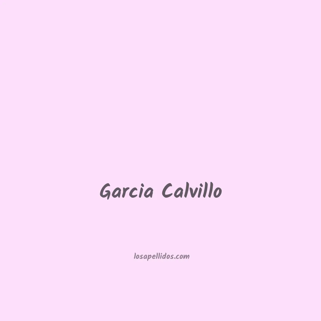 Garcia calvillo en chino