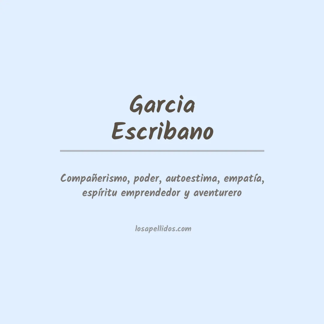 Significado del Apellido Garcia escribano