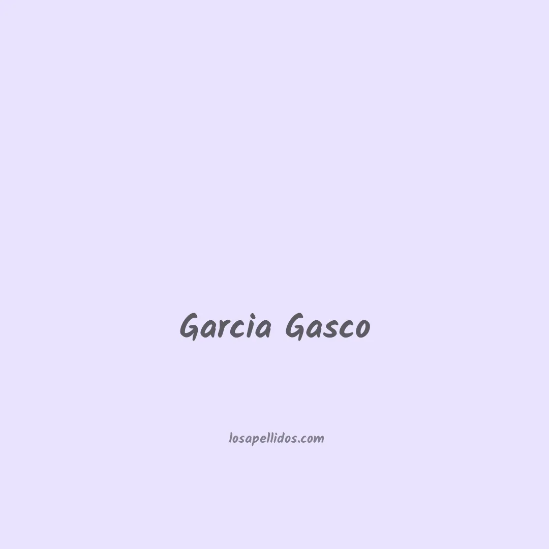 Garcia gasco en chino