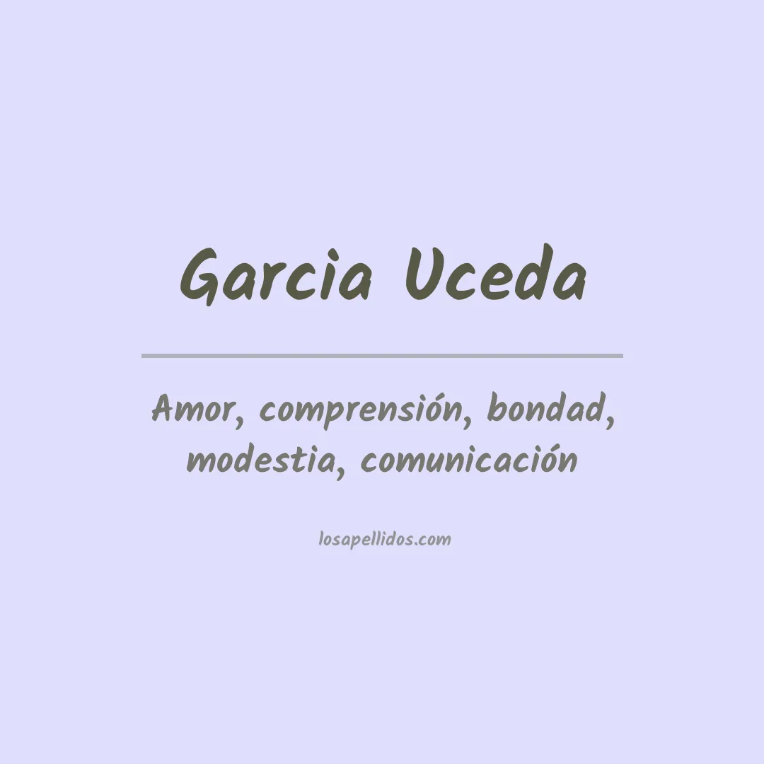 Significado del Apellido Garcia uceda