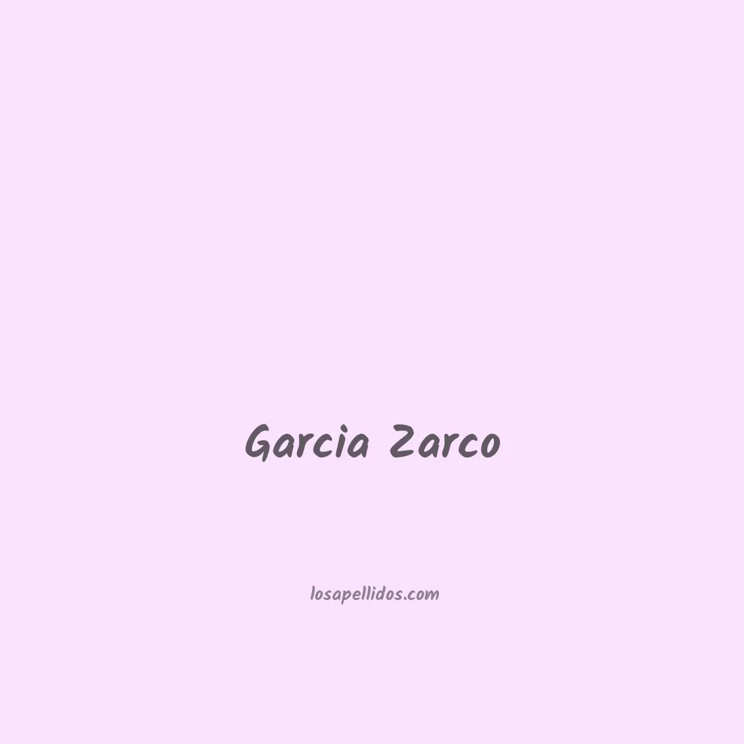 Garcia zarco en chino