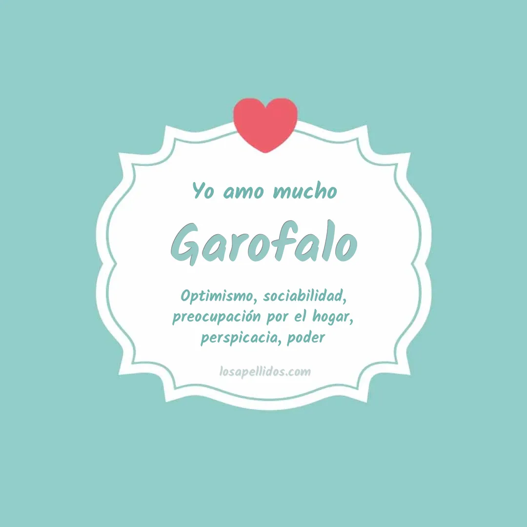 Yo amo mucho Garofalo