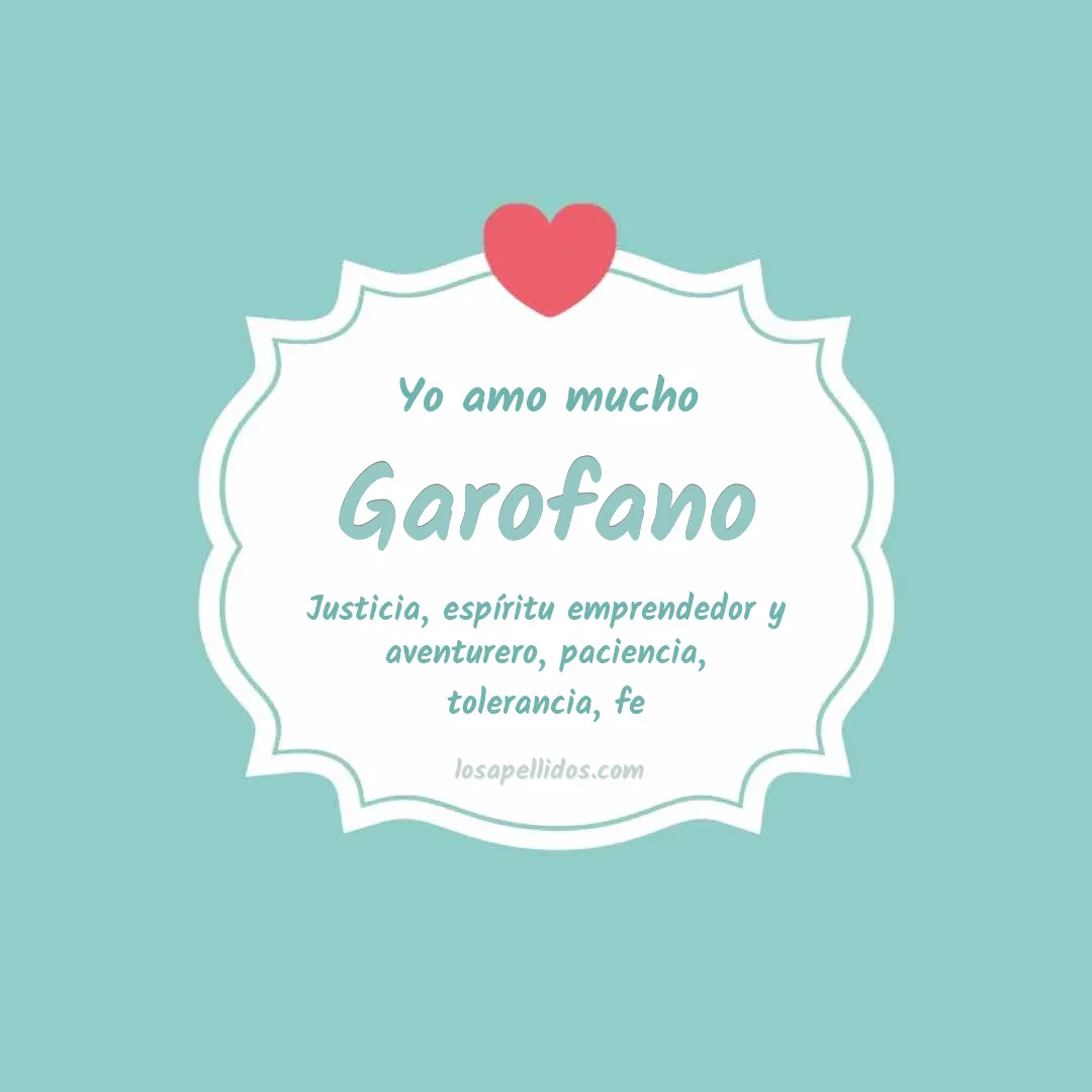 Yo amo mucho Garofano