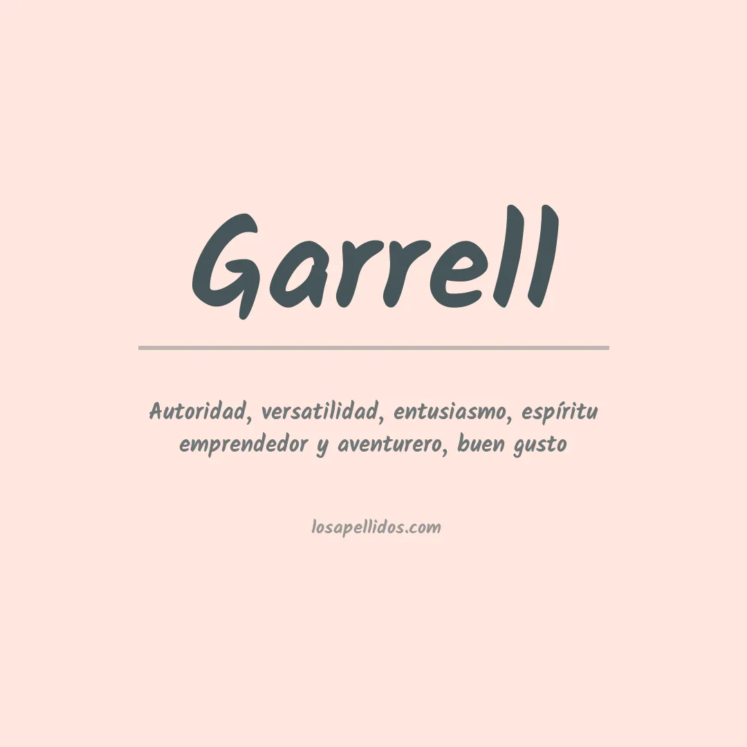 Significado del Apellido Garrell