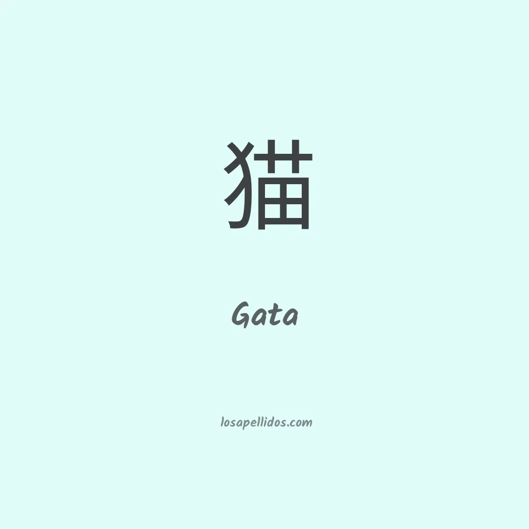 Gata en chino