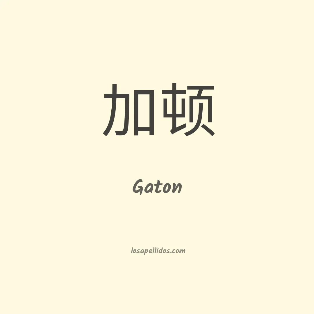 Gaton en chino
