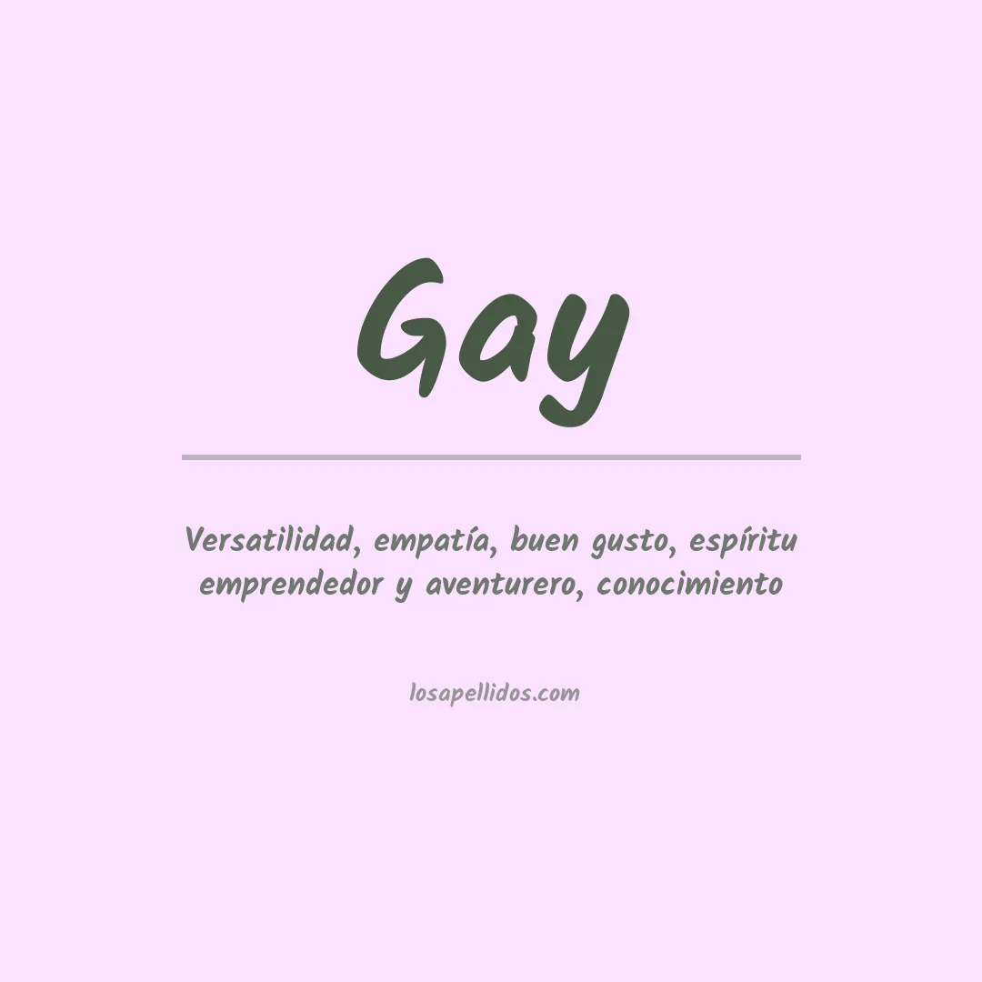 Significado del Apellido Gay