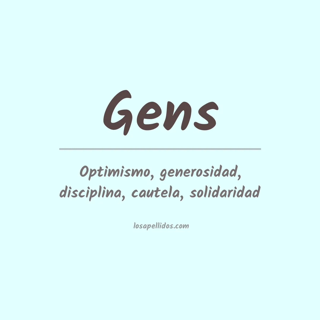 Significado del Apellido Gens
