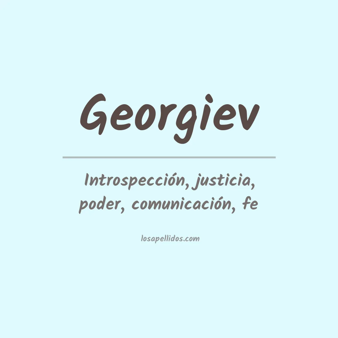 Apellido Georgiev
