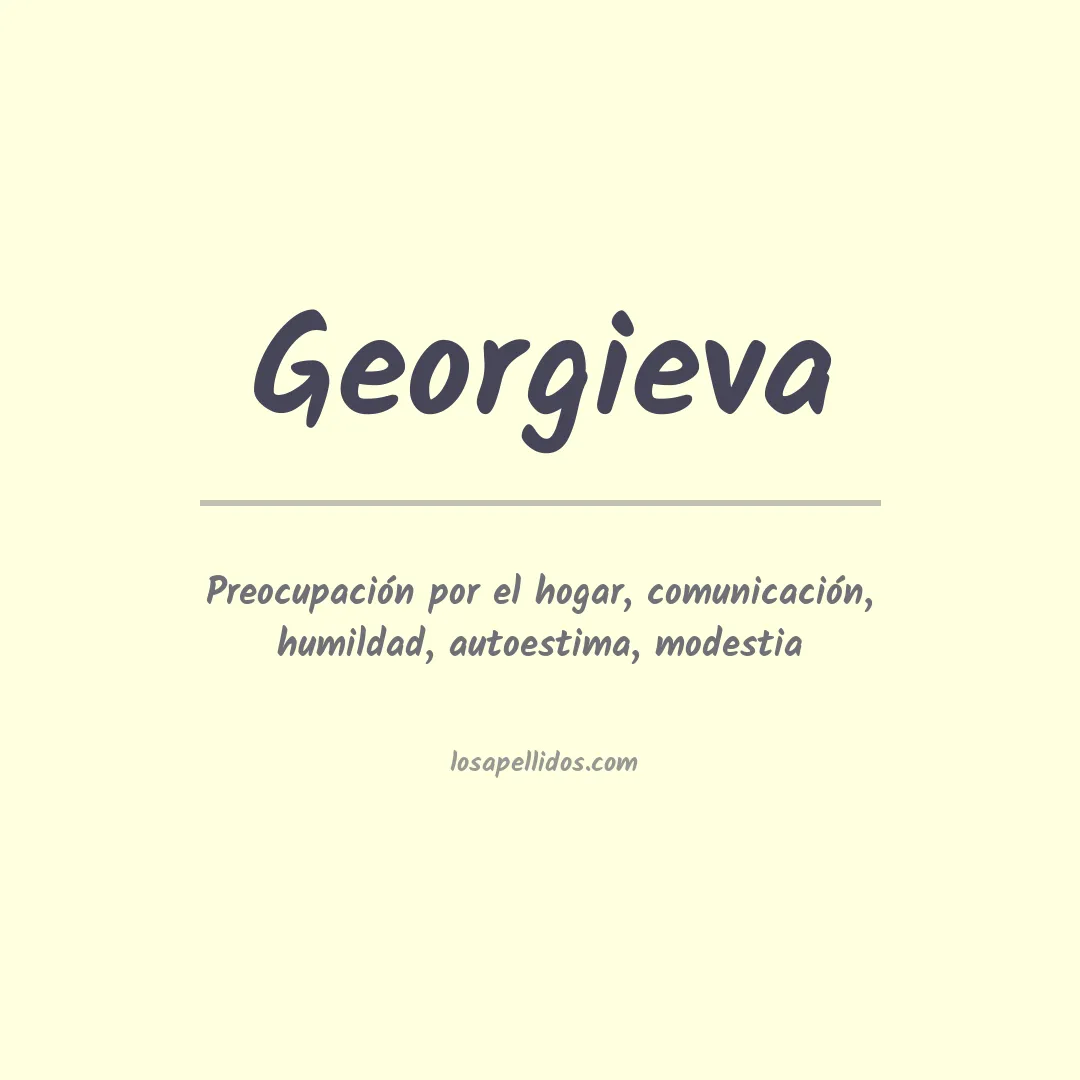 Apellido Georgieva