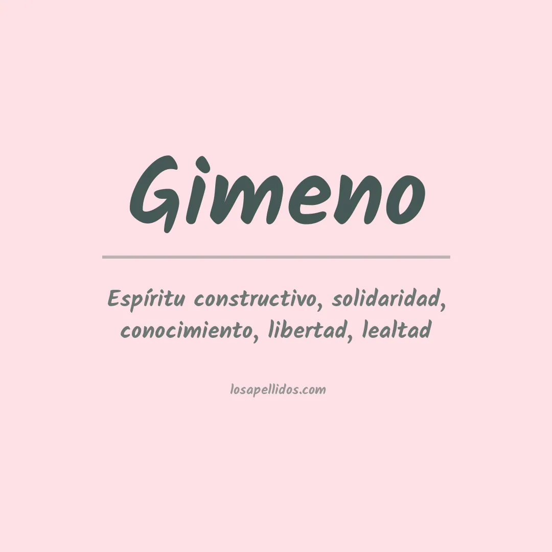Significado del Apellido Gimeno