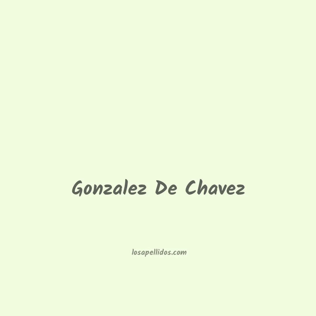 Gonzalez de chavez en chino