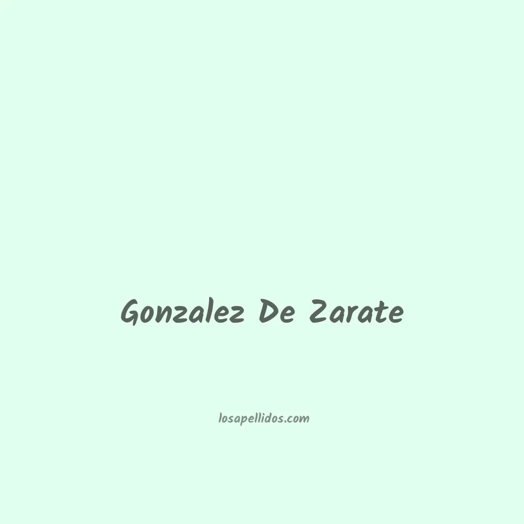Gonzalez de zarate en chino