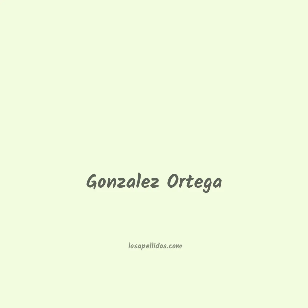 Gonzalez ortega en chino