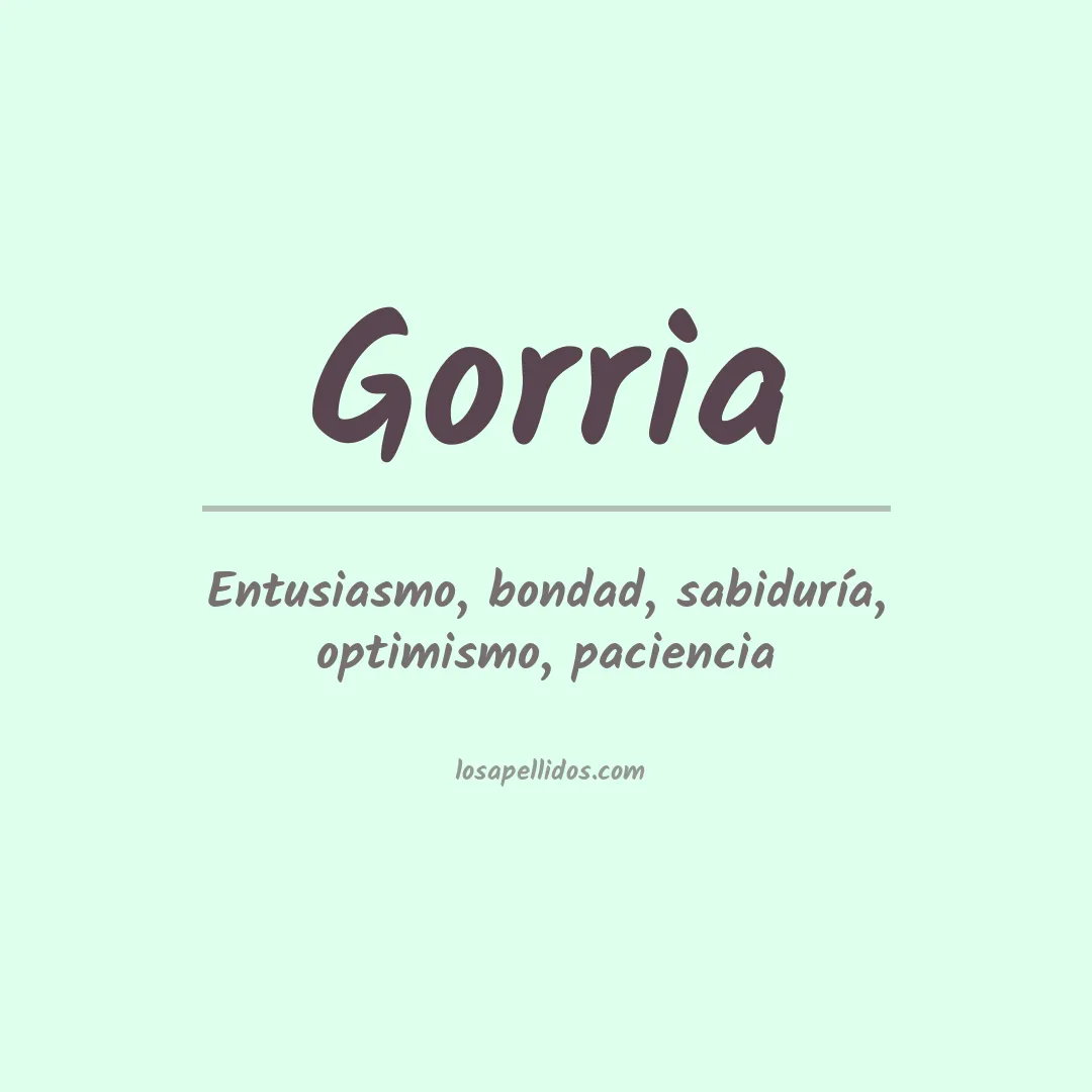 Significado del Apellido Gorria