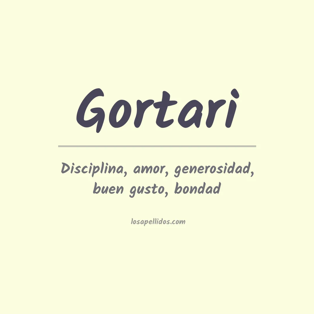 Significado del Apellido Gortari