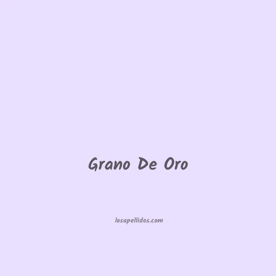 Grano de oro en chino