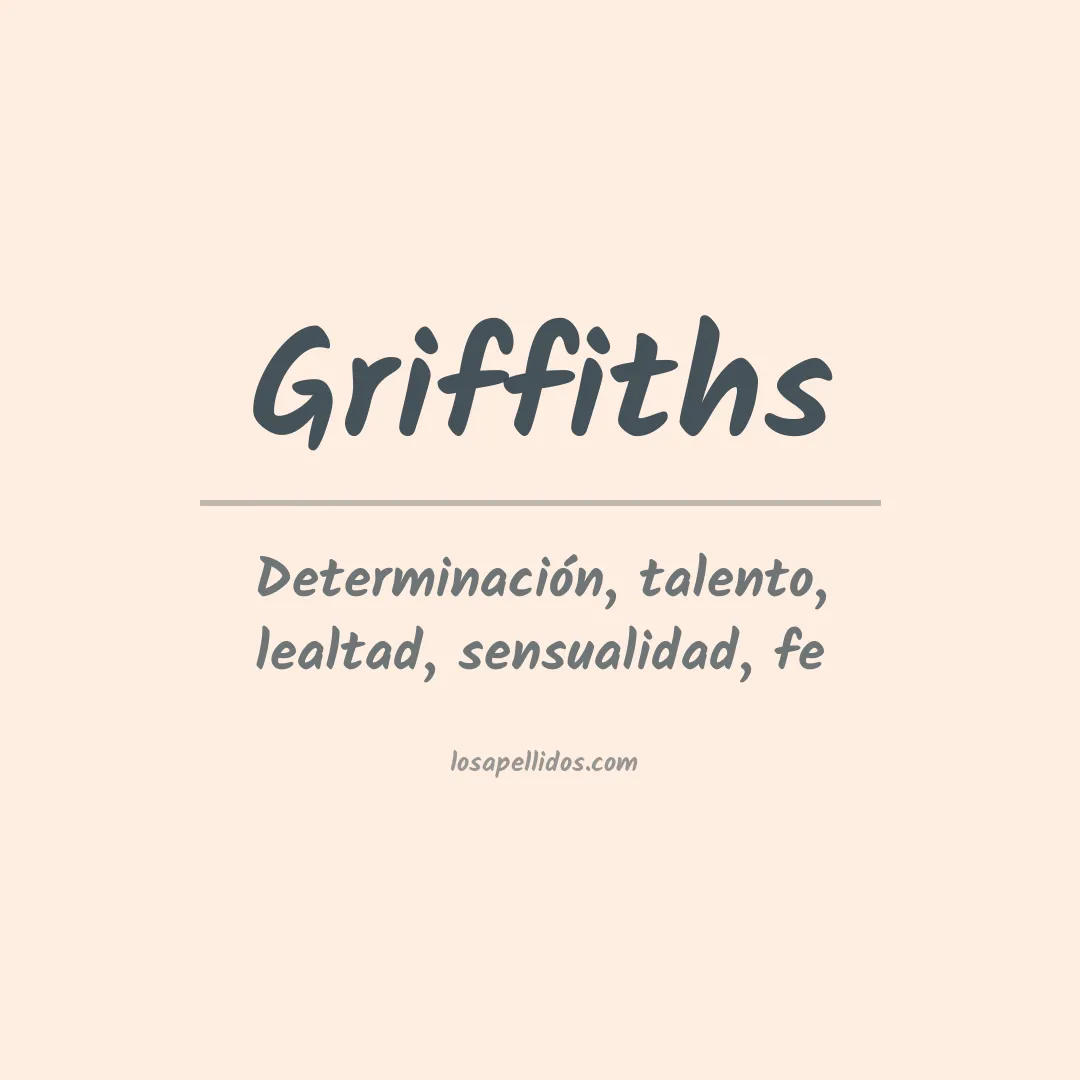 Significado del Apellido Griffiths