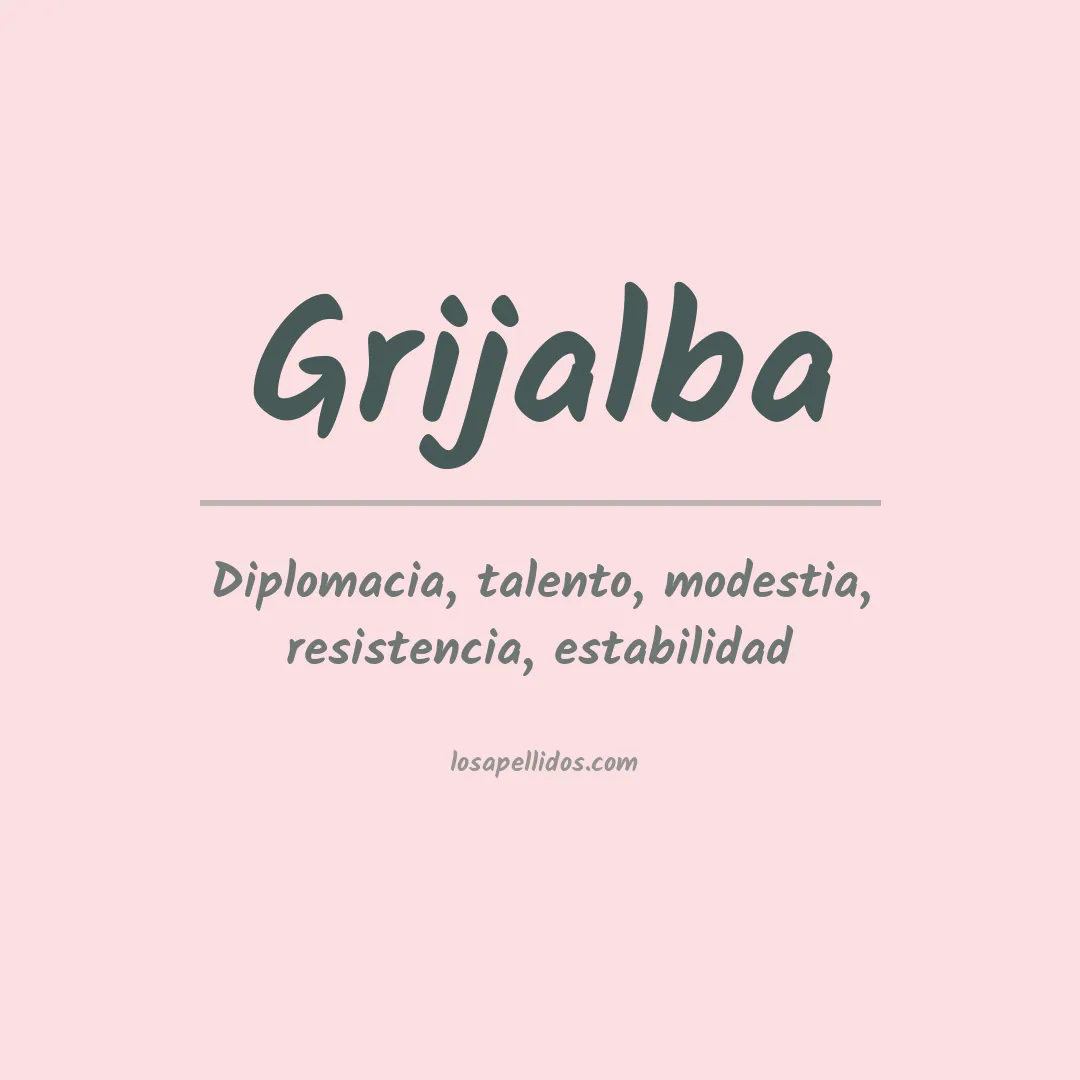 Significado del Apellido Grijalba
