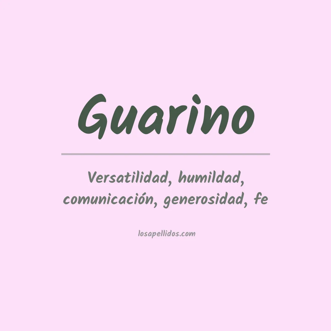 Significado del Apellido Guarino