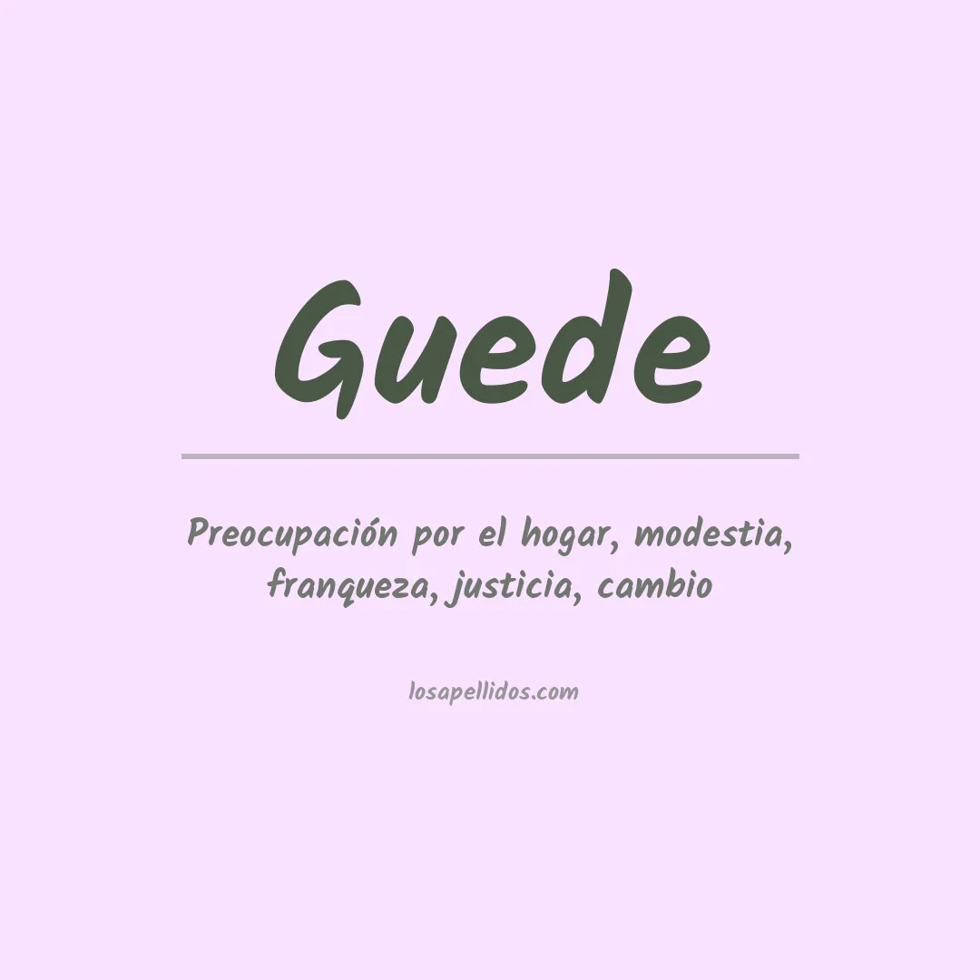 Significado del Apellido Guede