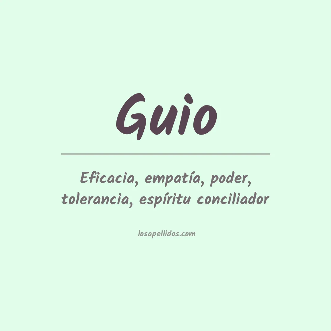 Significado del Apellido Guio