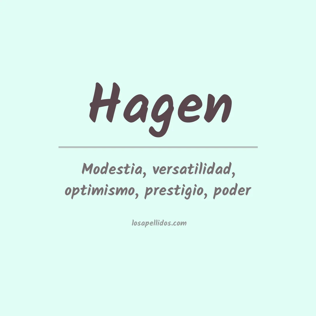 Significado del Apellido Hagen