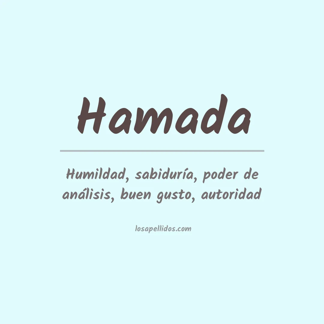 Significado del Apellido Hamada