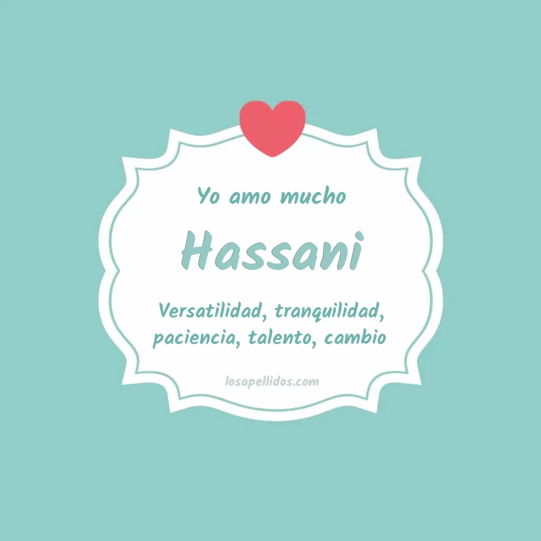 Yo amo mucho Hassani