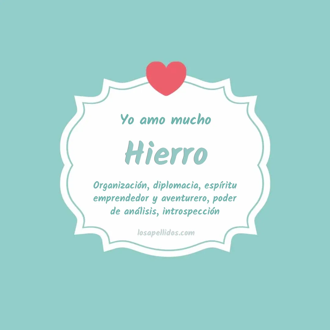 Yo amo mucho Hierro