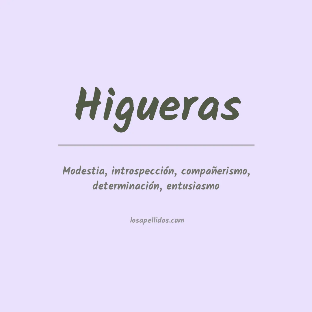Significado del Apellido Higueras