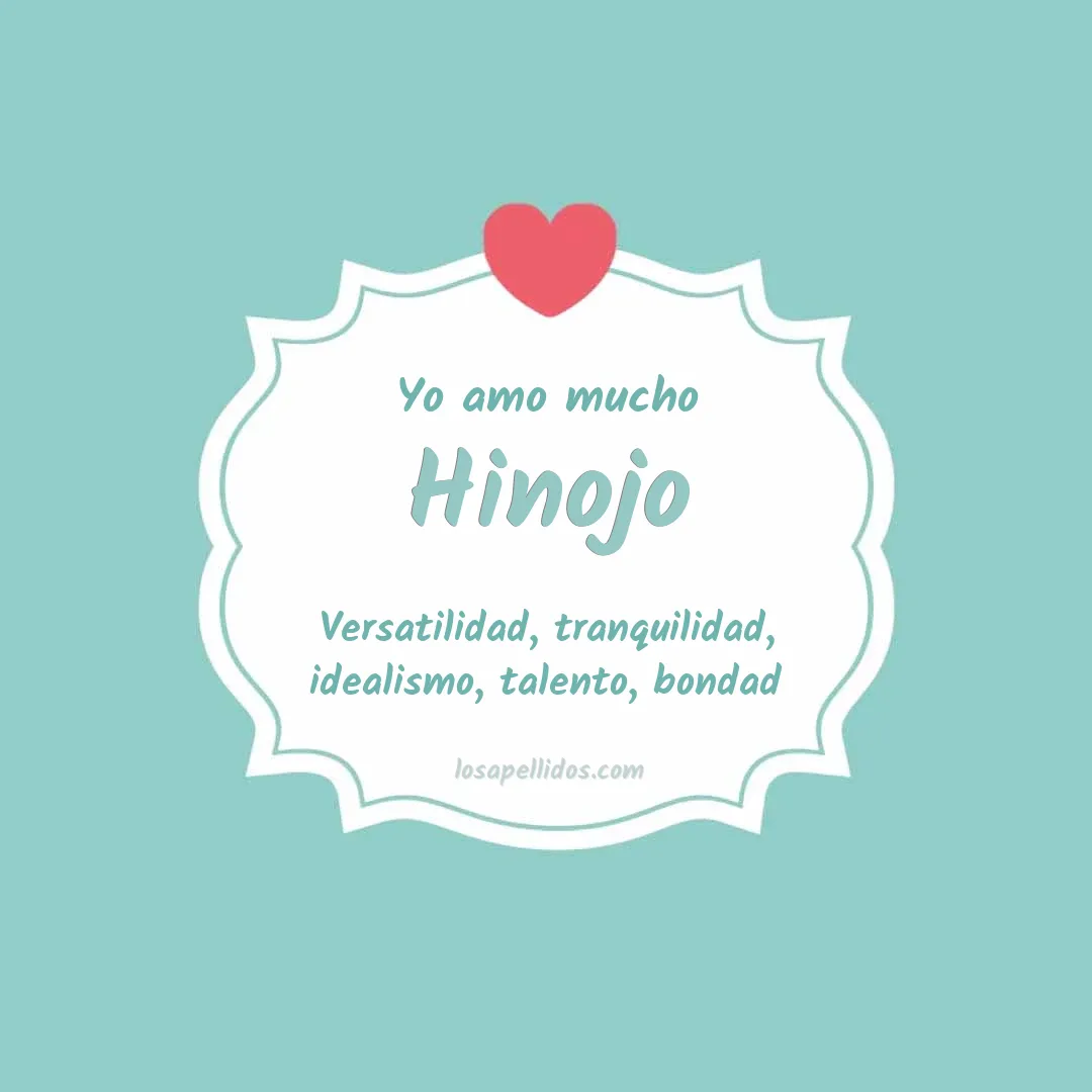 Yo amo mucho Hinojo