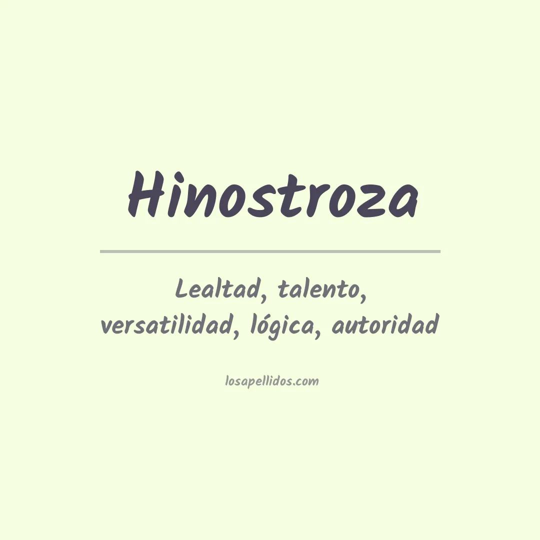 Significado del Apellido Hinostroza
