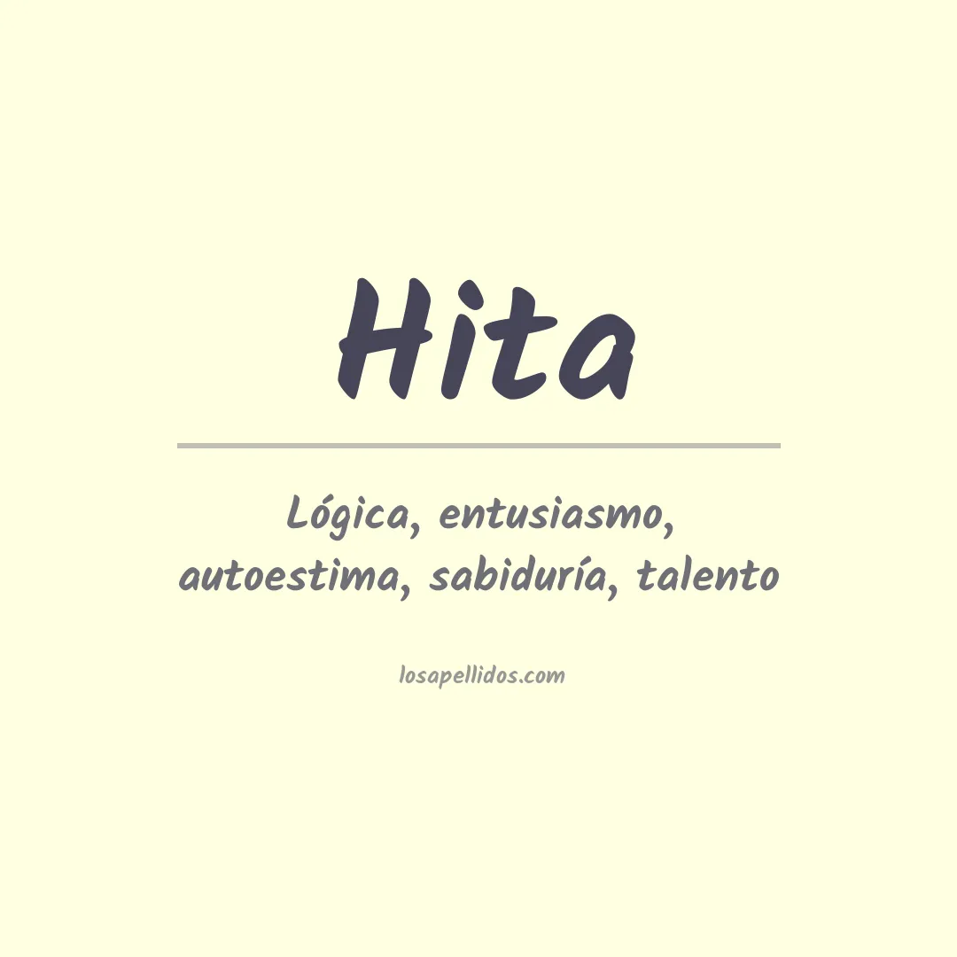 Significado del Apellido Hita