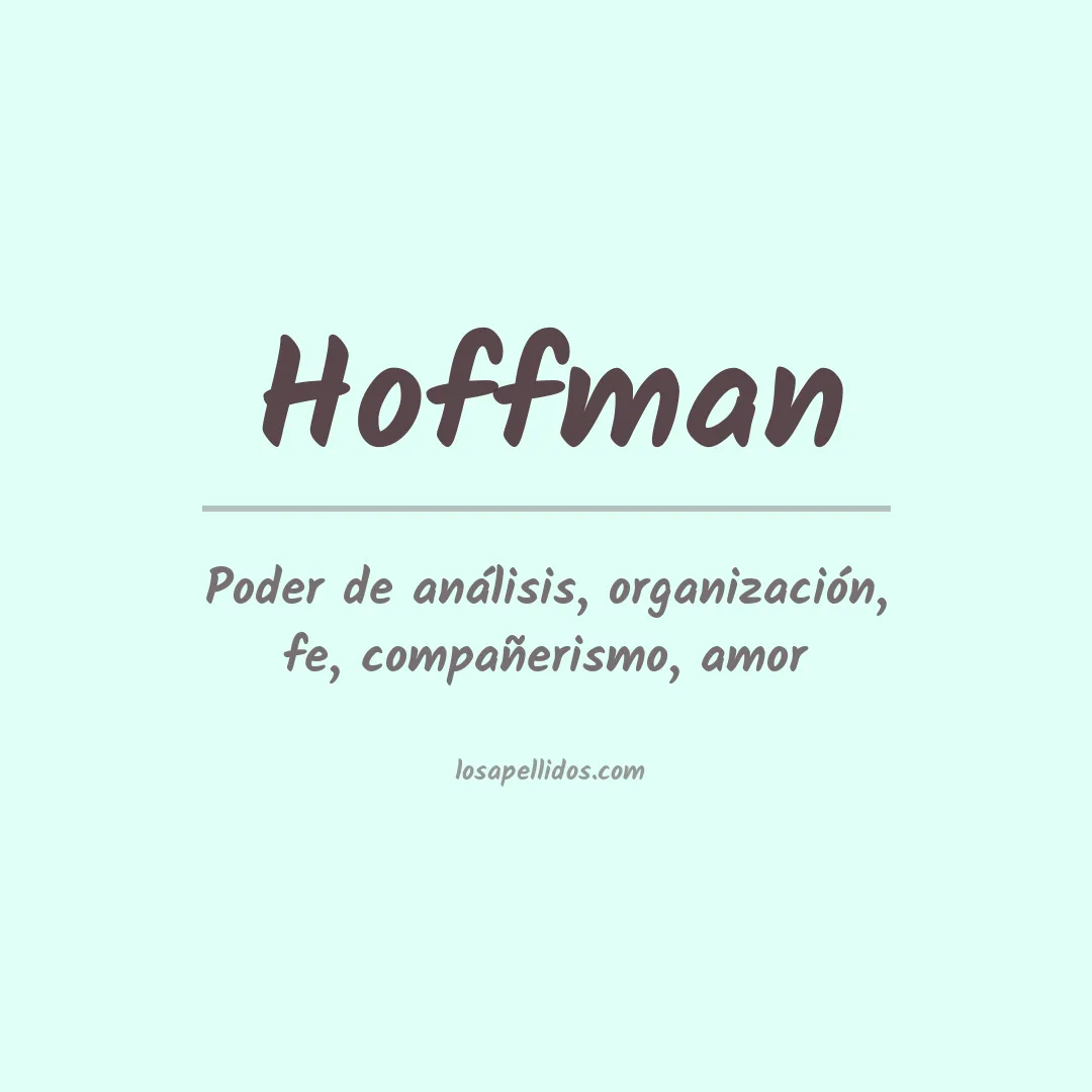 Significado del Apellido Hoffman