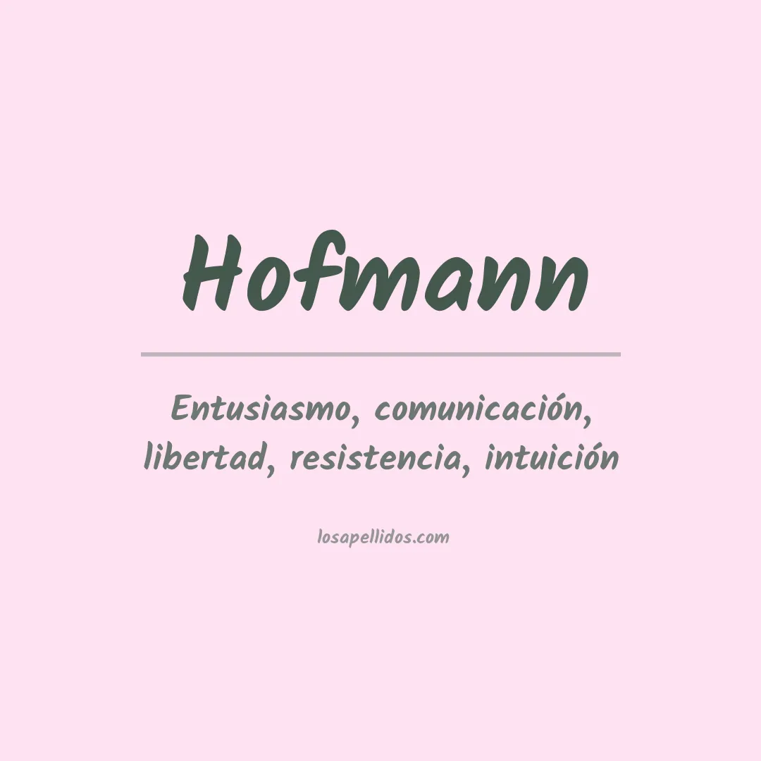 Significado del Apellido Hofmann